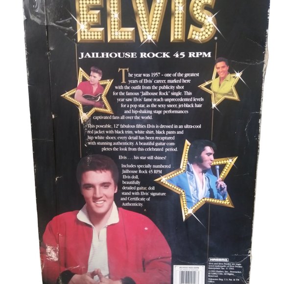 VTG Elvis Presley Jailhouse Rock 45 RPM Action Figure Doll Hasbro 1993 NOS - Picture 3 of 11